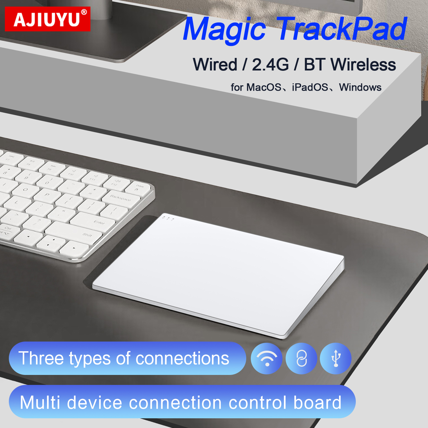 Mini Wireless Mouse - Wireless Trackpad Touchpad for iPad Mac
