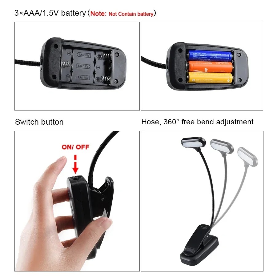 Mini LED Book Light with Clip, - Laptop Accessories Light avaliação e preço