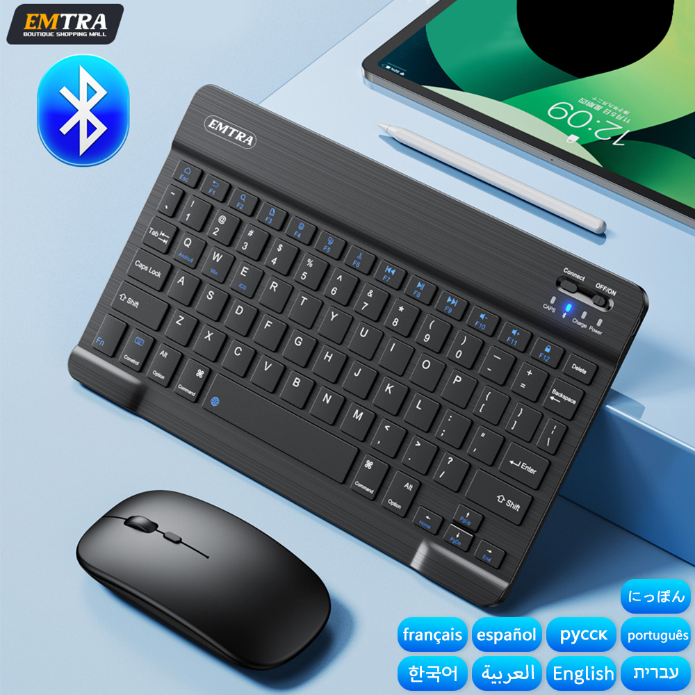 Bluetooth Wireless Keyboard Mo - Mini Wireless Mouse avaliação e preço