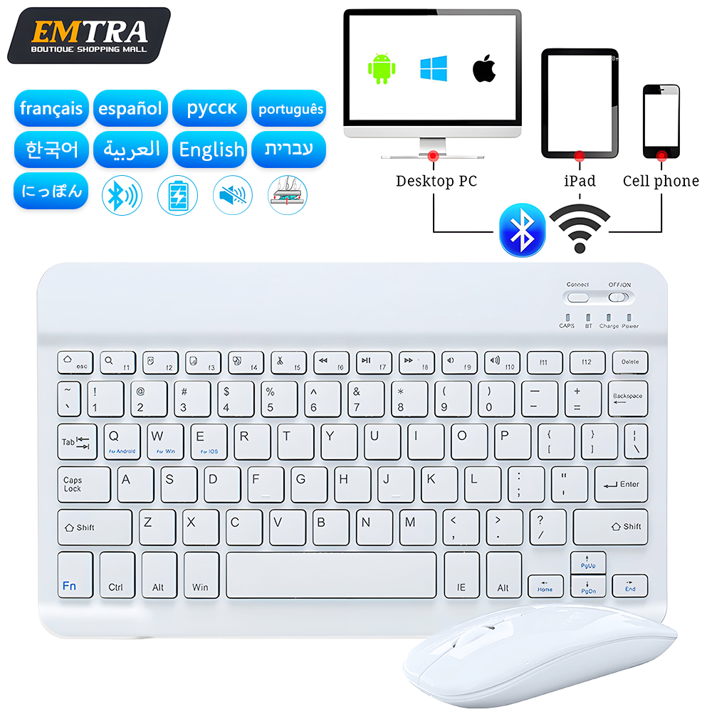 EMTRA Wireless Keyboard Blueto - Mini Wireless Mouse avaliação e preço