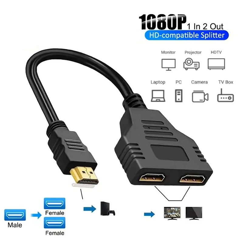 1080P 1 In 2 Out HDMI-compatib - Xbox Laptop Accessories avaliação e preço