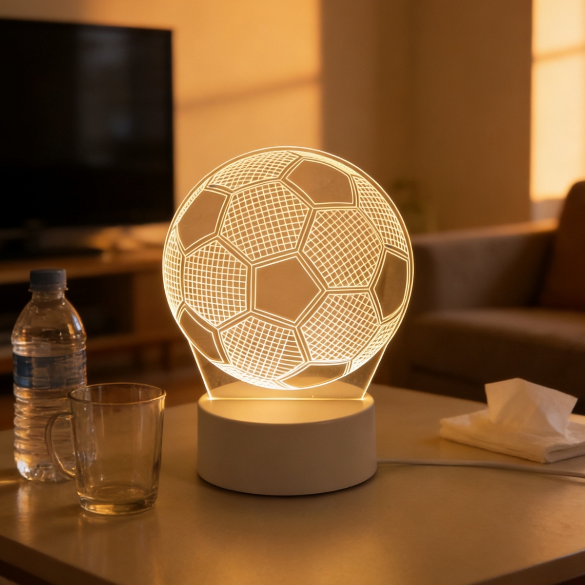 LED 3D Football Theme Table La - Laptop Accessories Light avaliação e preço