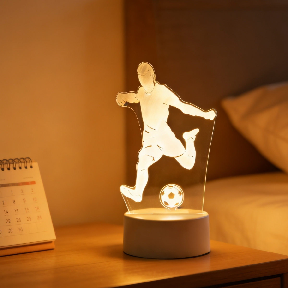 LED 3D Football Theme Table La - Laptop Accessories Light avaliação e preço