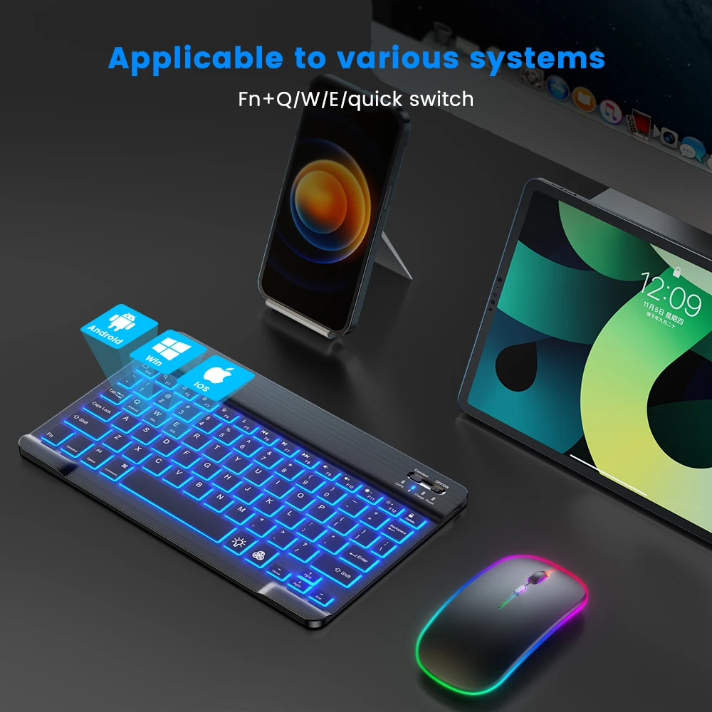 READ YYEAH RGB Backlit Bluetoo - Mini Wireless Mouse avaliação e preço