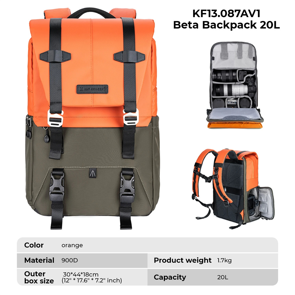 K&F CONCEPT Camera Backpack Tr - Laptop Accessories Case avaliação e preço