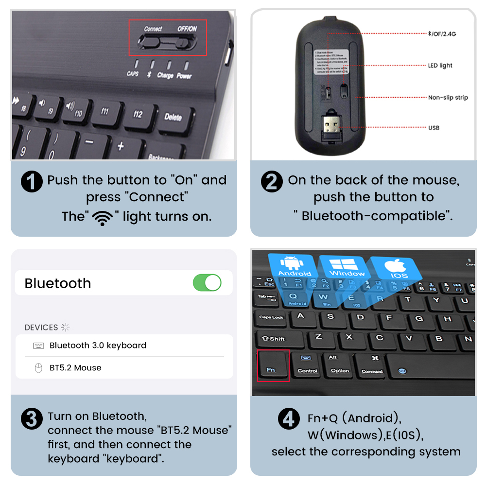 Wireless Keyboard Spanish Fren - Laptop Accessories Combo avaliação e preço