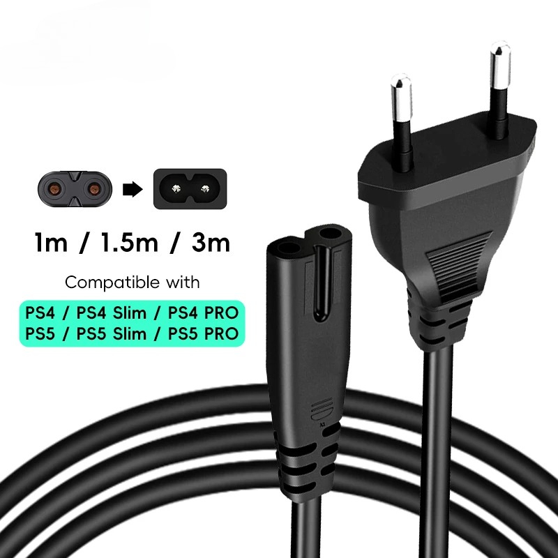 1m 1.5m 3m EU Plug 2-Prong AC  - Xbox Laptop Accessories avaliação e preço