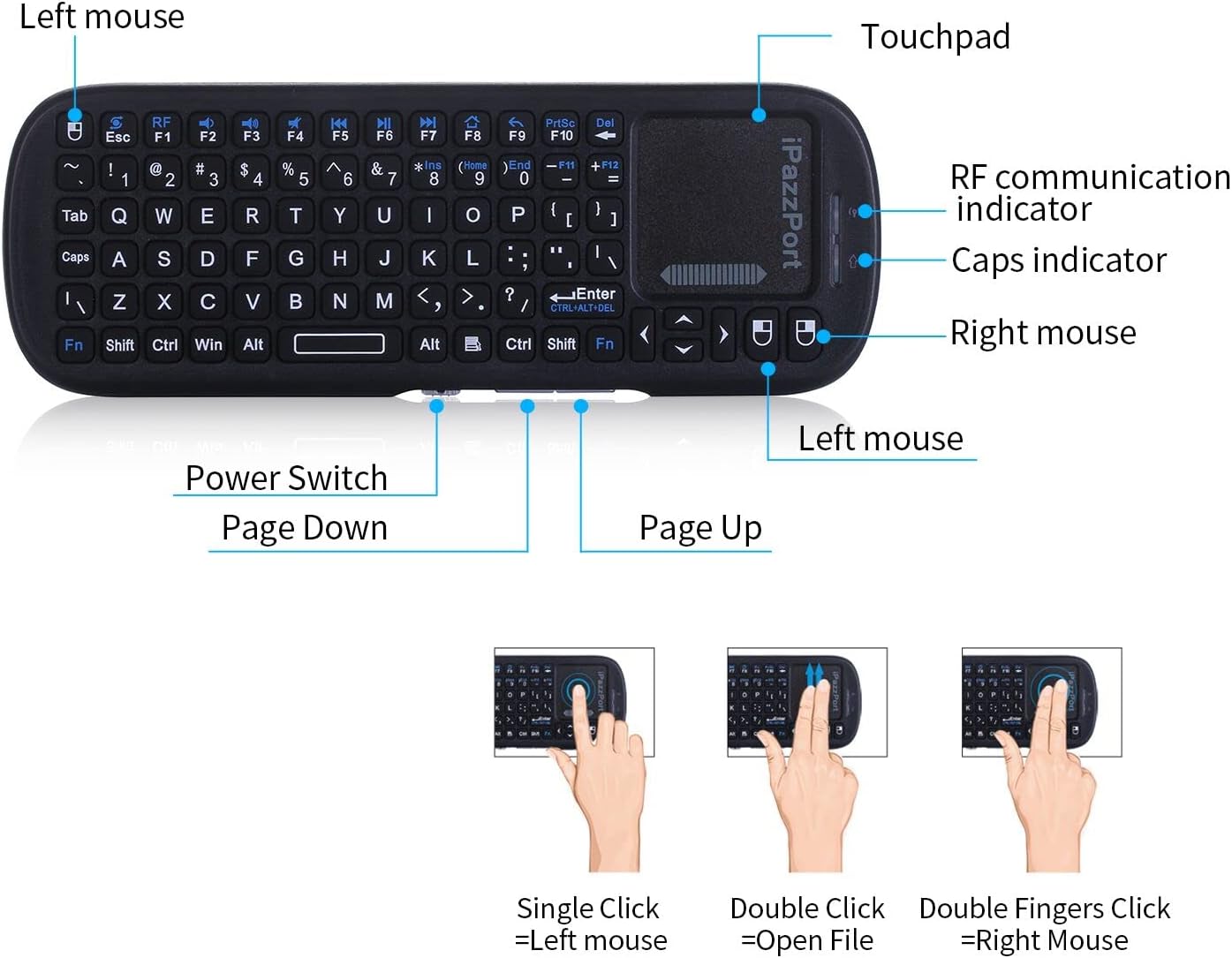 QWERTY Wireless Mini  Keyboard - Laptop Accessories Combo avaliação e preço