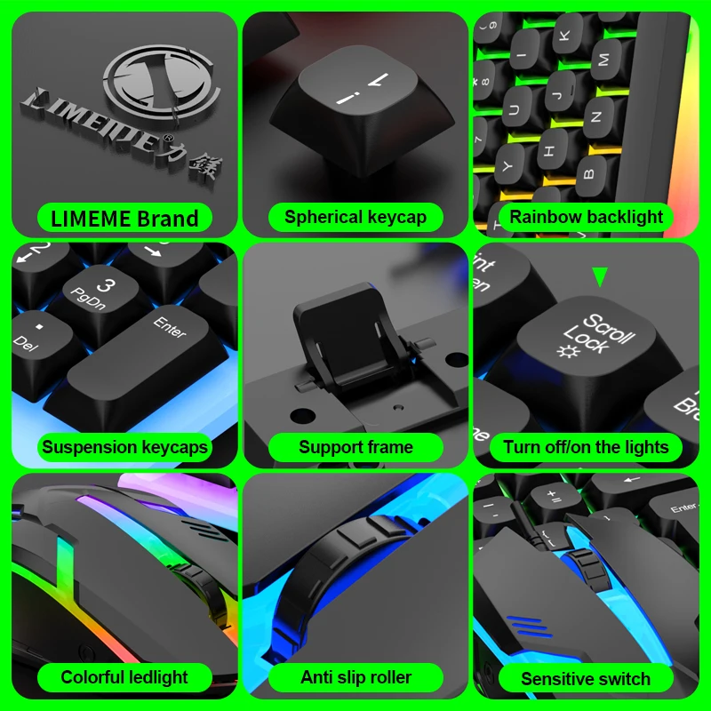 NG GTX350 Gaming Keyboard Mous - Laptop Accessories Combo avaliação e preço