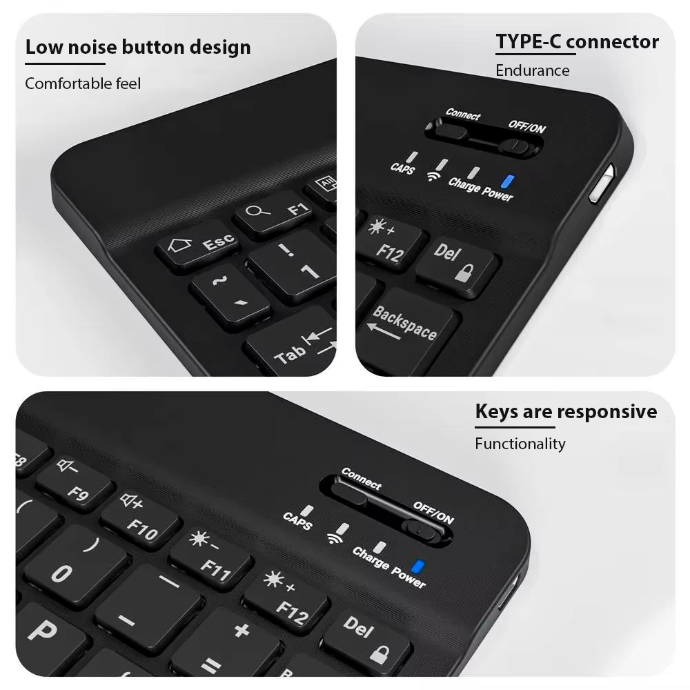 Bluetooth Wireless Keyboard Mo - Mini Wireless Mouse avaliação e preço