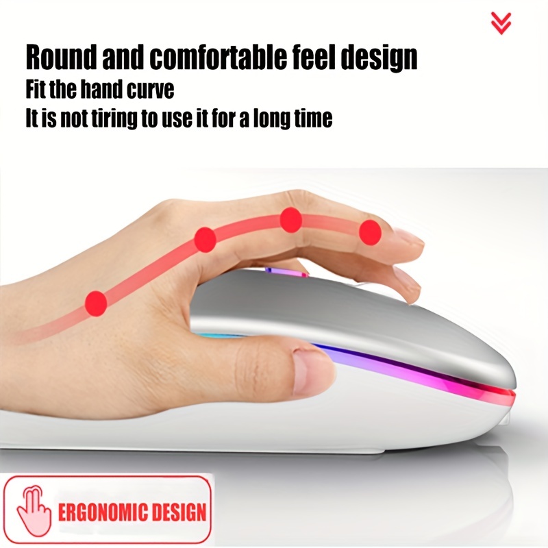 Wireless Mouse RGB Rechargeabl - Mini Wireless Mouse avaliação e preço