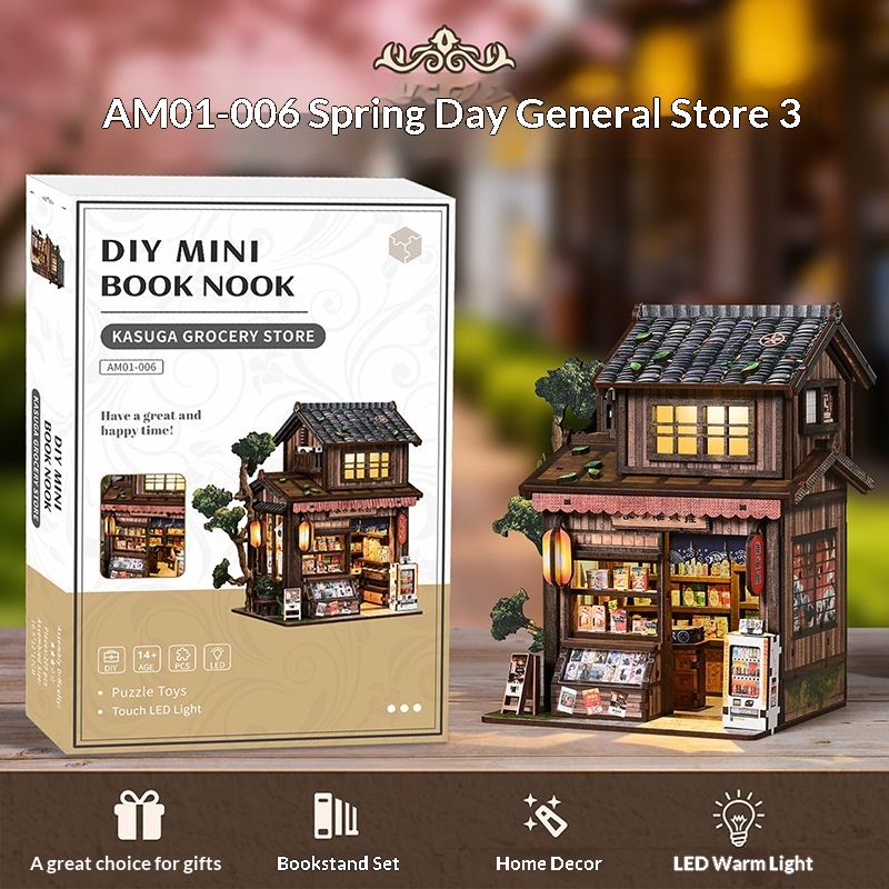 Book Nook 3D Wooden Assembled  - Laptop Accessories Light avaliação e preço