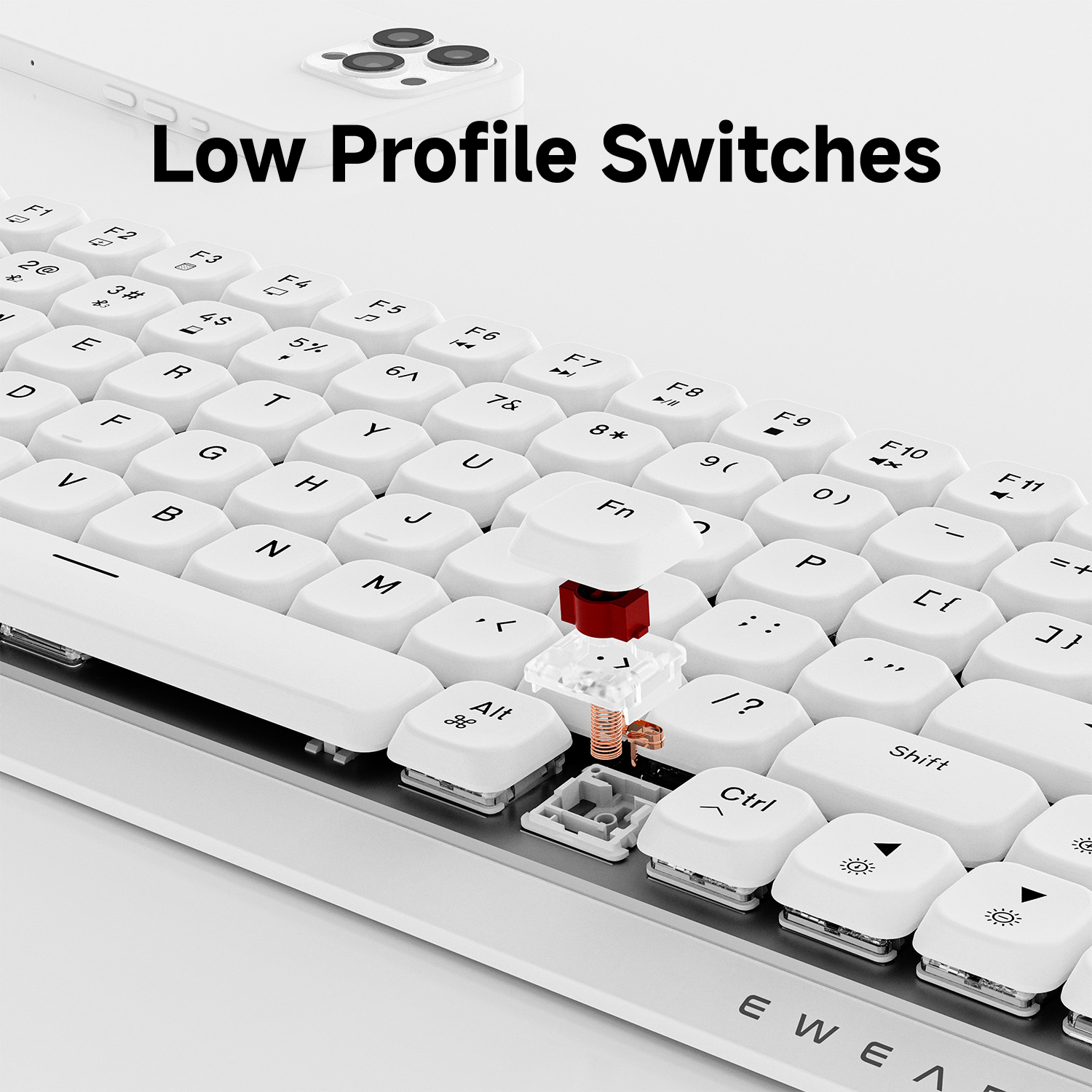 EWEADN 84 Keys Tri-Mode Low Pr - Laptop Extra Accessories avaliação e preço