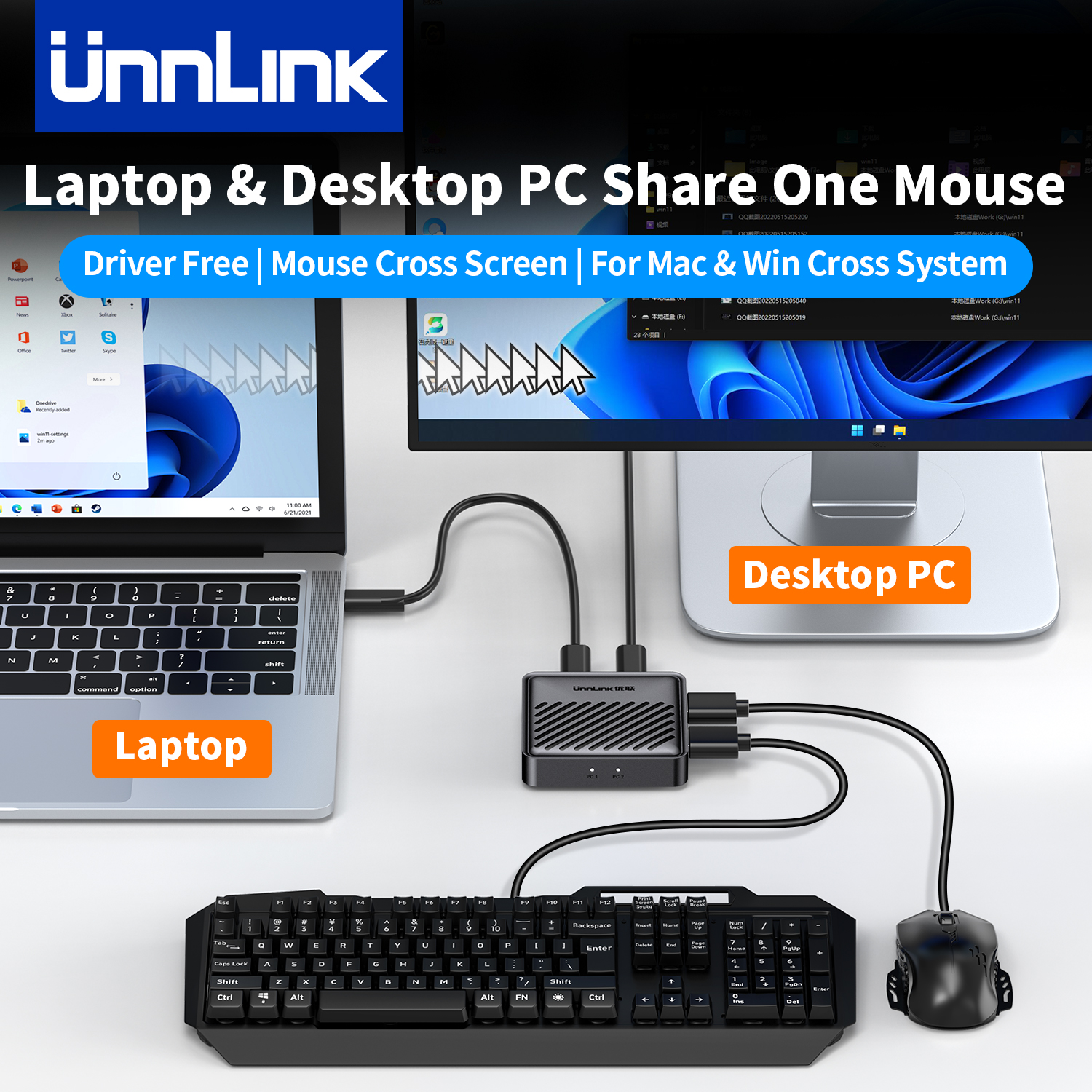 Unnlink USB KVM Switch, Two Co - Laptop Extra Accessories avaliação e preço