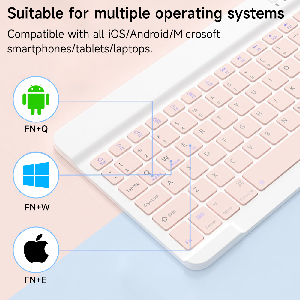 Wireless Keyboard For IOS Andr - Mini Wireless Mouse avaliação e preço