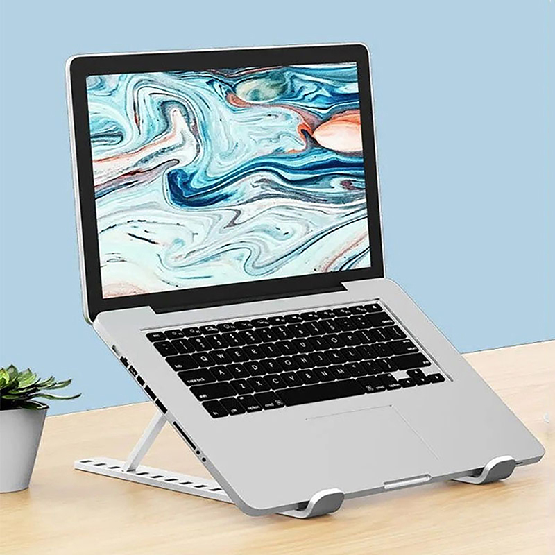 Plastic Laptop Holder Stand Ad - Laptop Accessories Organizer avaliação e preço