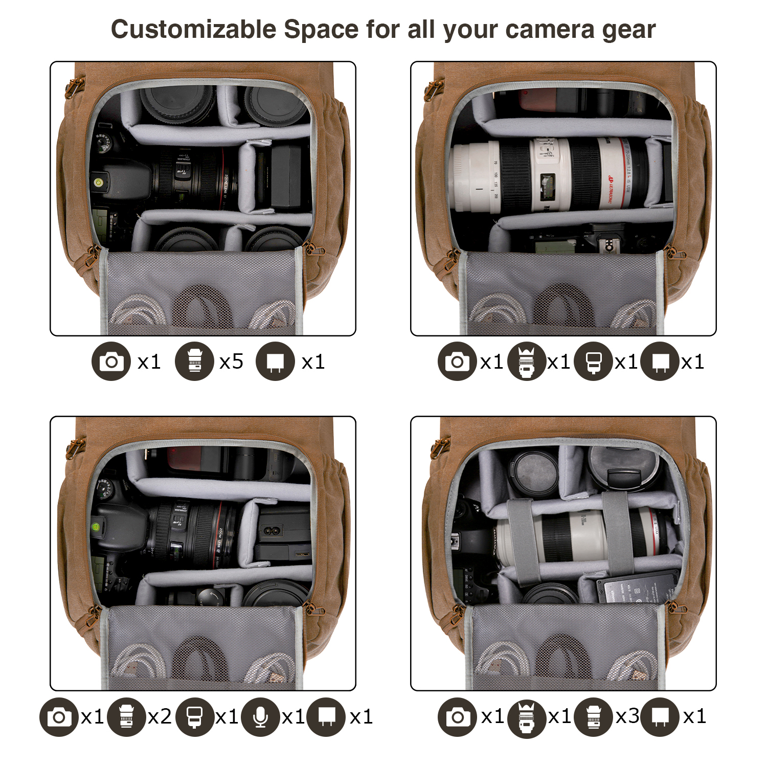 BAGSMART Camera Bag DSLR Photo - Laptop Accessories Case avaliação e preço