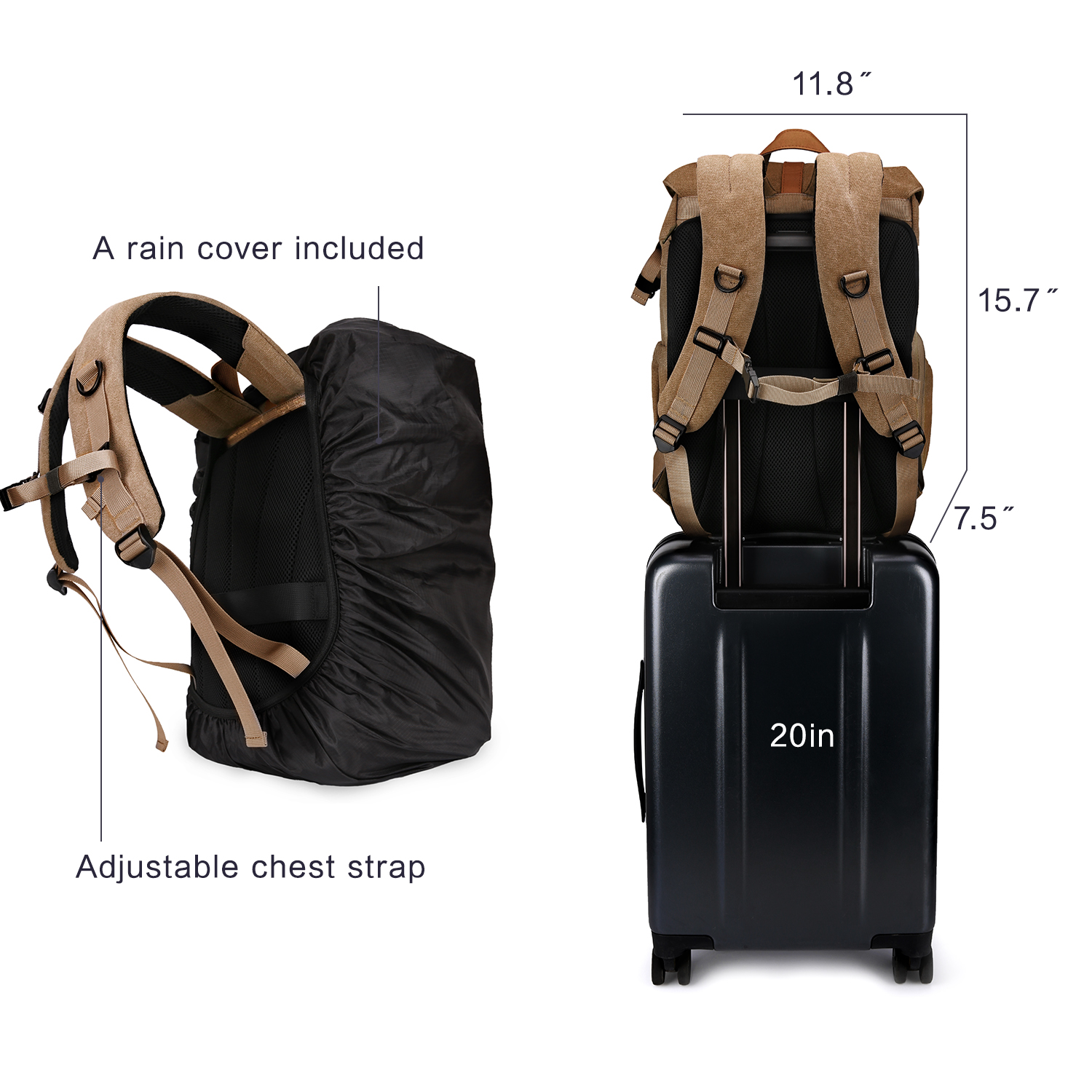 BAGSMART Camera Bag DSLR Photo - Laptop Accessories Case avaliação e preço