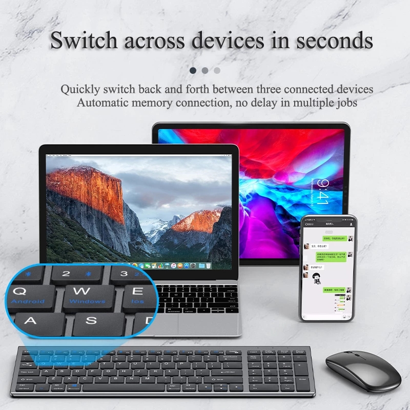 Bluetooth 5.0 & 2.4G Wireless  - Laptop Accessories Combo avaliação e preço