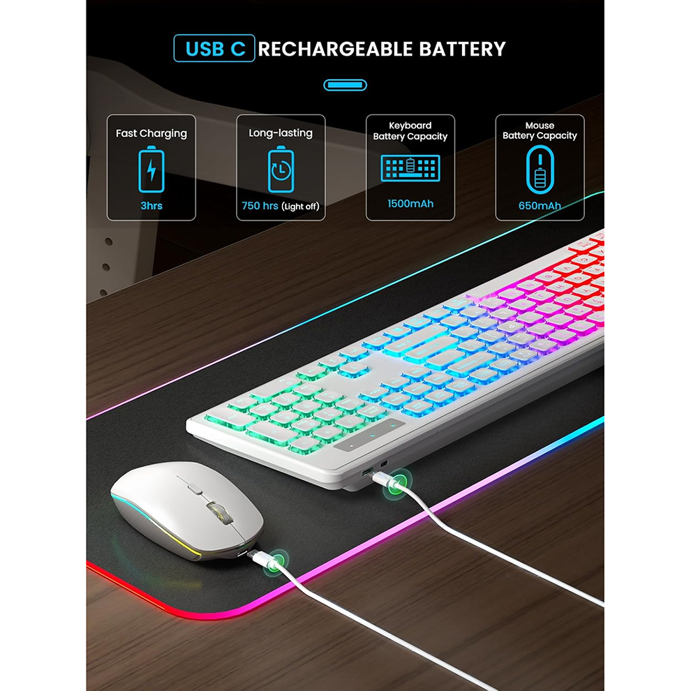 Backlit Wireless Keyboard and  - Laptop Accessories Combo avaliação e preço