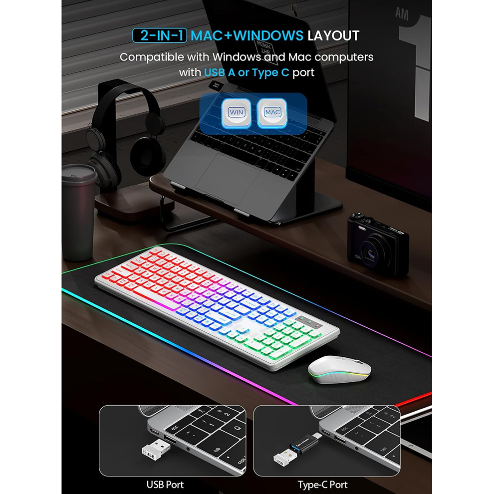 Backlit Wireless Keyboard and  - Laptop Accessories Combo avaliação e preço